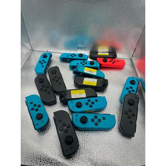 nintendo switch right joycons as pictured for parts or repair